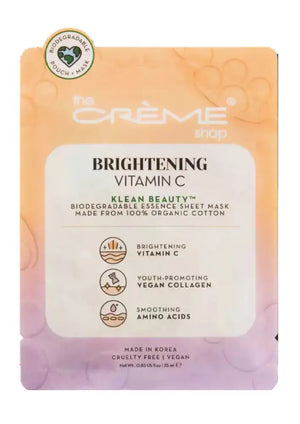 The Crème Shop Klean Beauty™ Sheet Mask - 5 Pack (VITAMIN C)