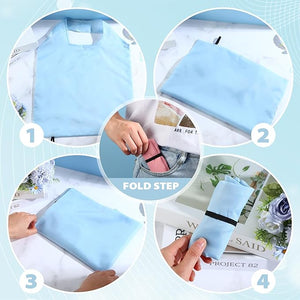 24 Reusable Grocery Bags – Foldable, Washable Totes in 6 Macaron Colors