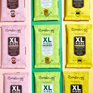 The Crème Shop 10 ct XL Makeup Remover Wipes -3 Pack (Rose & Coconut Oil)