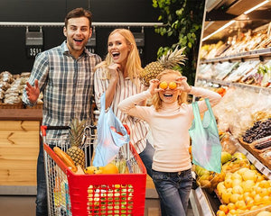 24 Reusable Grocery Bags – Foldable, Washable Totes in 6 Macaron Colors