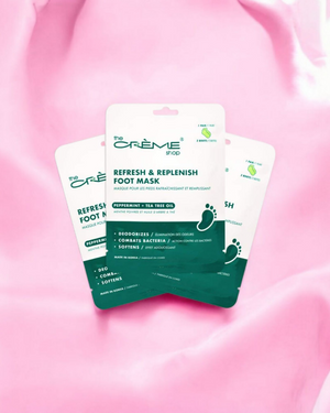 The Crème Shop Foot Mask - 3 Pack (Peppermint & Tea Tree Oil)