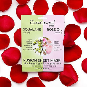 The Crème Shop Fusion Face Sheet Mask - 5 Pack (Squalane  & Rose Oil)