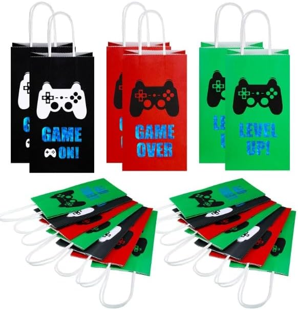 Video Game Party Favor Bag Paper Gift Bag (Set of 24)