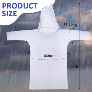 Disposable Rain Poncho for Adult (Set of 60)