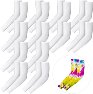 16 Pairs White UV Protection Cooling Arm Sleeves