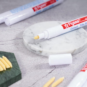 White Grout Tile Pen Grout Restorer Pen for Tile Wall Floor (Set of 12)
