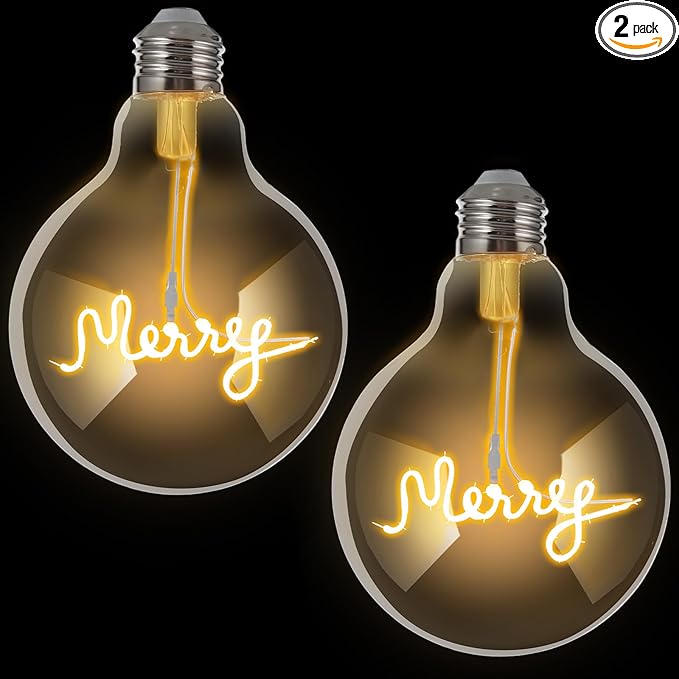 Merry Letter Decorative Lamp Bulb (Set of 2)