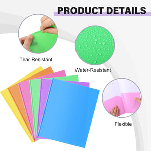 Plastic Folder with 2 Pockets & 3 Prongs (Assorted Color, Set of 12)