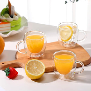 2.7 oz Double Wall Espresso Cup with Handle (Set of 10)