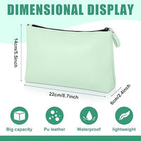 PU Makeup Bag (Mint Green, Set of 12)