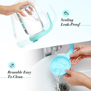 Wide Mouth Mason Jar Lid with Handle - Jar Not Included (Set of 5)