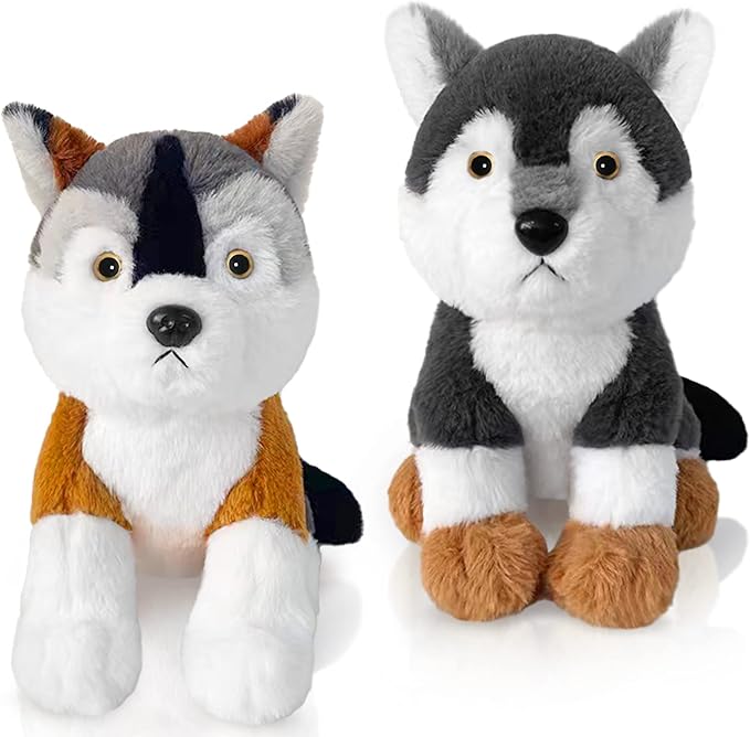 Stuffed Wolf Toy (Assorted Color, Set of 2)