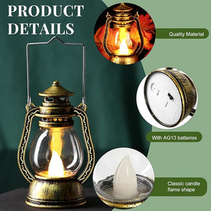 Rustic LED Hanging Lantern (Bronze, Set of 20)