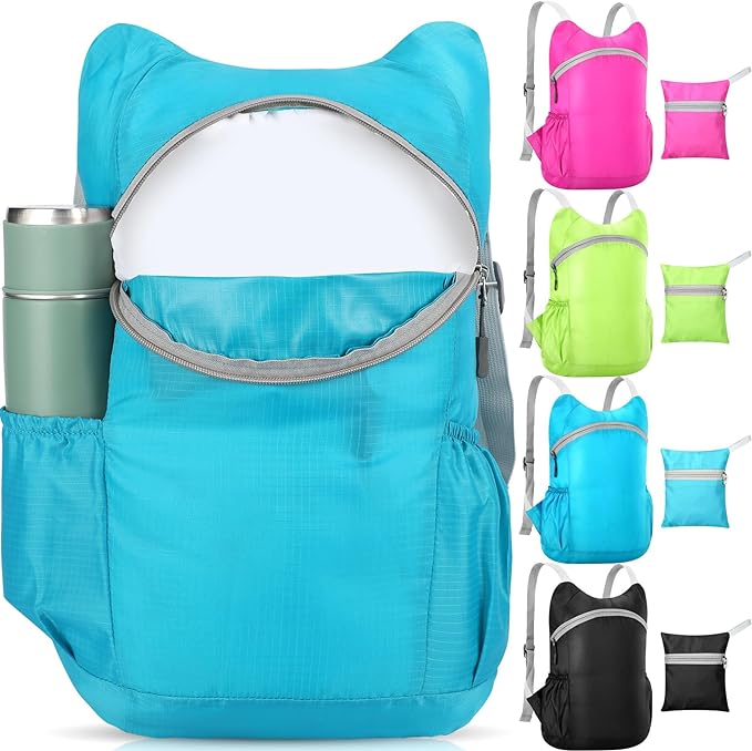 20L Lightweight Foldable Backpack- Hiking Daypack (Assorted Color, Set of 4)
