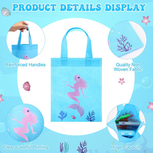 Mermaid Non-Woven Gift Bag Goodie Bag (Set of 24)