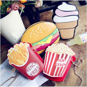 Cute PU Hamburger Crossbody Handbag