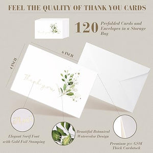 Eucalyptus Thank You Card with Envelope (Set of 120)
