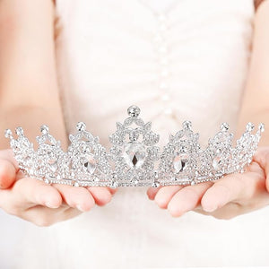 Silver Crown Tiara for Women (Set of 10)