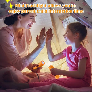 12 Pcs Compact LED Handheld Flashlight (Orange)