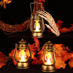Rustic LED Hanging Lantern (Bronze, Set of 20)