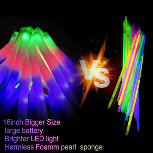 LED Foam Glow Stick, Glow-in-the-Dark Party Toy (Set of 60)
