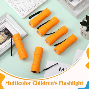 12 Pcs Compact LED Handheld Flashlight (Orange)