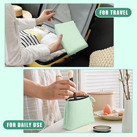 PU Makeup Bag (Mint Green, Set of 12)