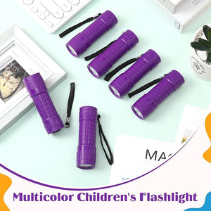 12 Pcs Compact LED Handheld Flashlight (Purple)