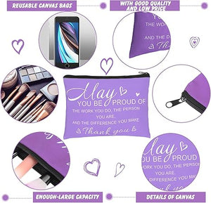 Inspirational Canvas Makeup Bag (Set of 32)