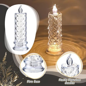 7" x 2.5" LED Pillar Candles (Set of 8)