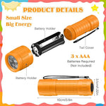 12 Pcs Compact LED Handheld Flashlight (Orange)