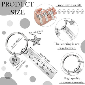 “Thank You” Keychain (Assorted Design, Set of 12)