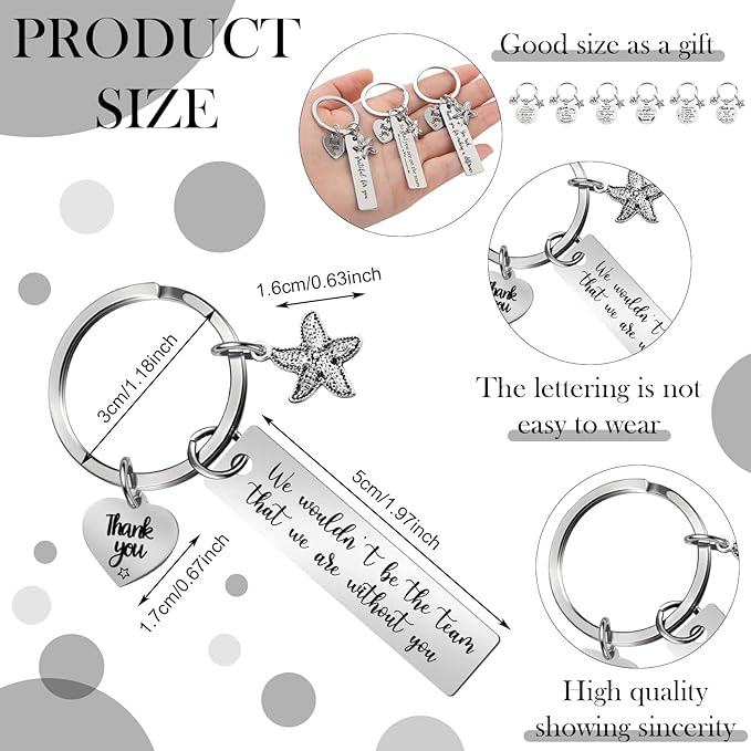 “Thank You” Keychain (Assorted Design, Set of 12)