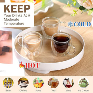 2.7 oz Double Wall Espresso Cup with Handle (Set of 10)