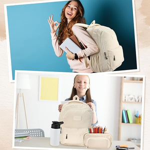 Aesthetic Backpack & Pencil Case Set (Set of 2)