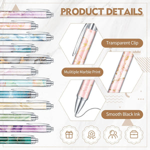 0.5 mm Marble Pattern Ballpoint Pen (Set of 12)