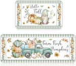 2 Pcs Fall Kitchen Rug Set