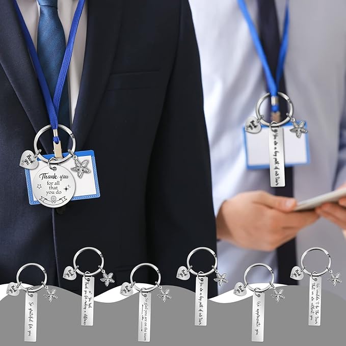 “Thank You” Keychain (Assorted Design, Set of 12)