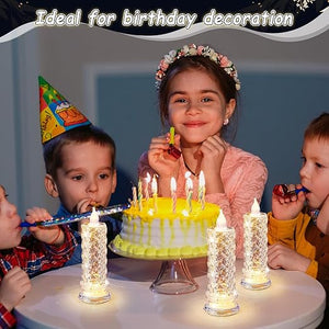 7" x 2.5" LED Pillar Candles (Set of 8)