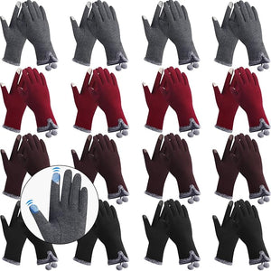 Women's Touchscreen Fleece-Lined Gloves (Pairs of 12)
