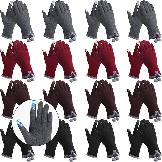 Women's Touchscreen Fleece-Lined Gloves (Pairs of 12)