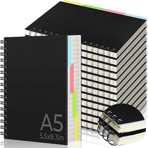 A5 Spiral Notebook with Dividers (Set of 20)