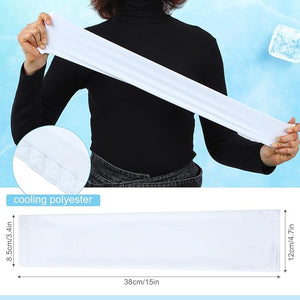 16 Pairs White UV Protection Cooling Arm Sleeves
