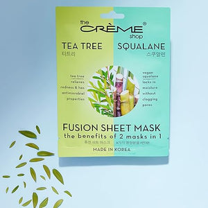The Crème Shop Fusion Face Sheet Mask - 5 Pack (Tea Tree  & Squalane)