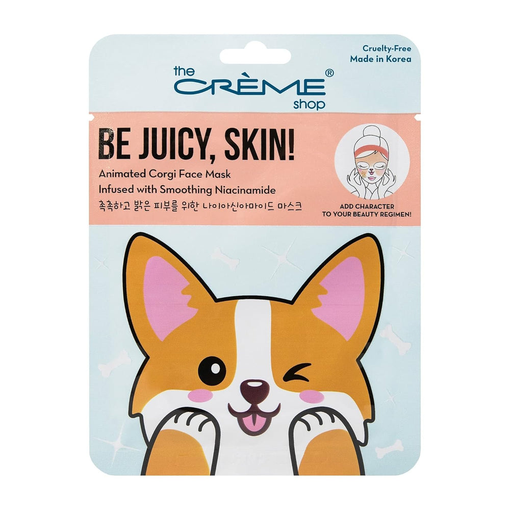 The Crème Shop Animated Face Sheet Mask - Set of 3 (Corgi: Niacinamide)