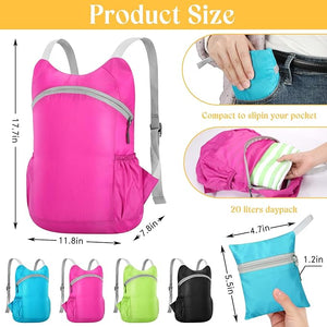 20L Lightweight Foldable Backpack- Hiking Daypack (Assorted Color, Set of 4)