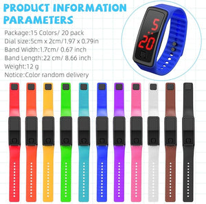 LED Digital Silicone Watch (Assorted Color, Set of 36)