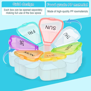 Weekly Pill Organizer Daily Pill Box (Set of 12)