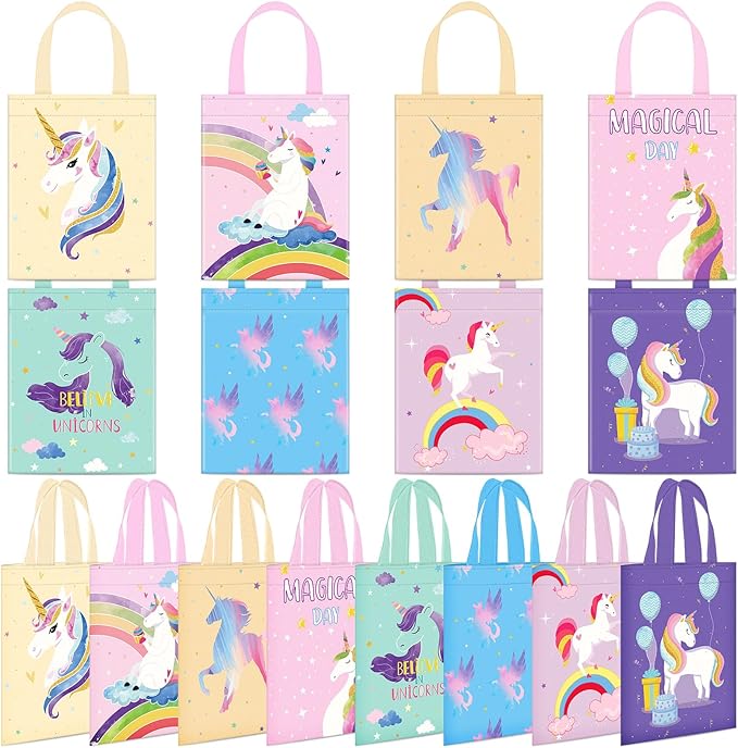 Unicorn Non-Woven Gift Bag Goodie Bag (Set of 24)