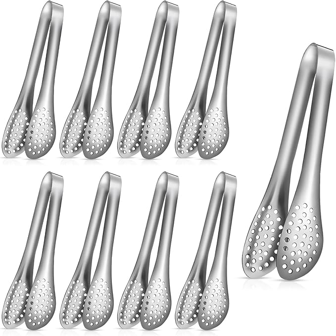 7-Inch Stainless Steel Kitchen Tong (Set of 9)